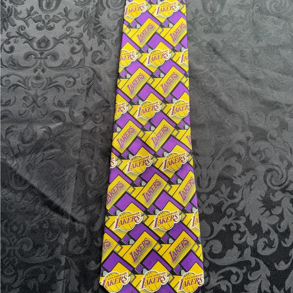Los Angeles Lakers Purple & Gold Logo Tie
